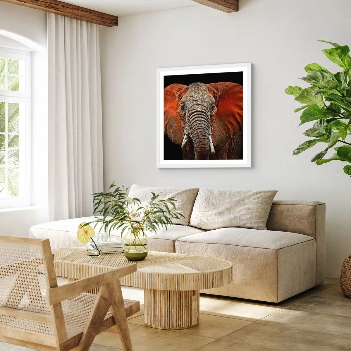 Poster in einem weißen Rahmen - Ich bin wild und du? - 50x50 cm