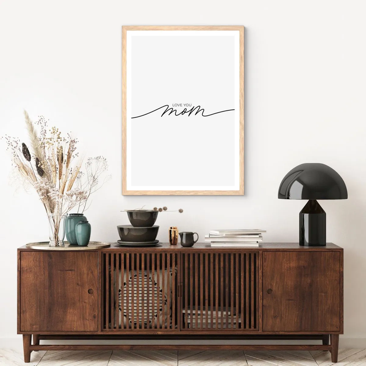 Poster in einem Rahmen aus heller Eiche - Große Emotionen - 30x40 cm