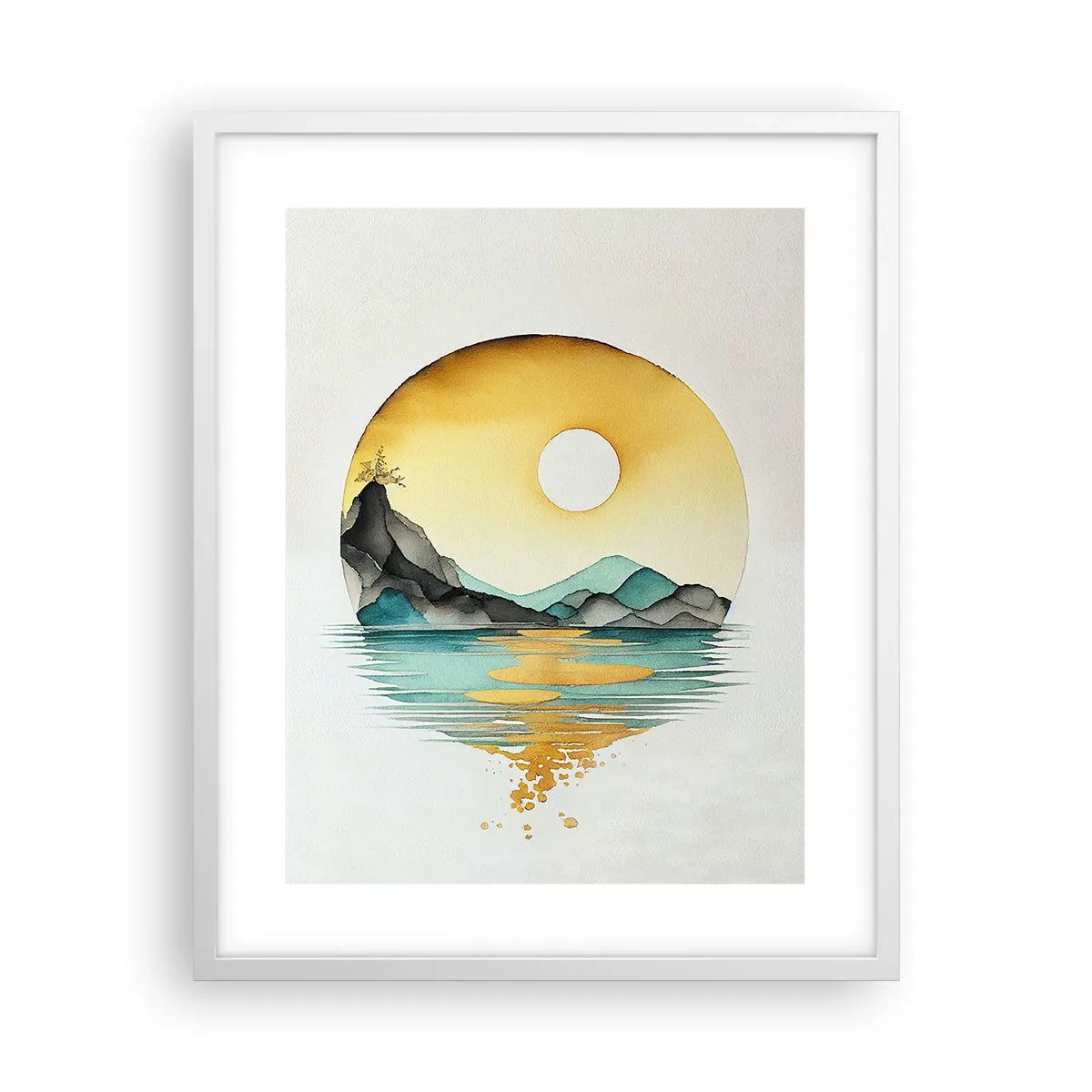 Poster in einem weißen Rahmen - Im Kreis der Schönheit - 40x50 cm