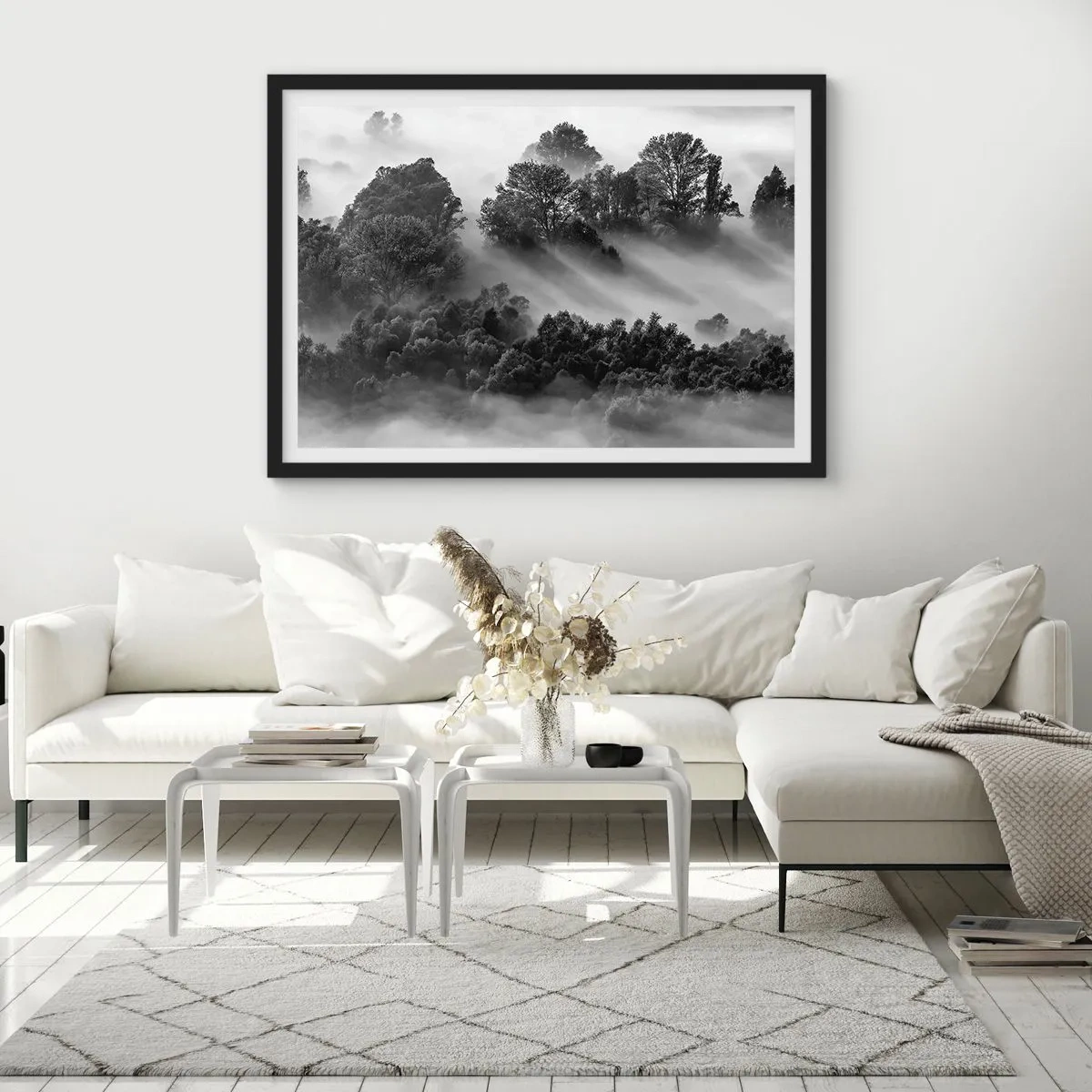 Poster in einem schwarzem Rahmen - Aufstehend aus dem Schlaf - 40x30 cm