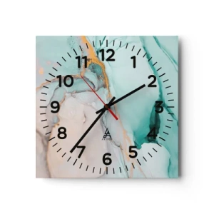 Wanduhr - Glasuhr - Ein Tanz der Formen und Farben - 40x40 cm