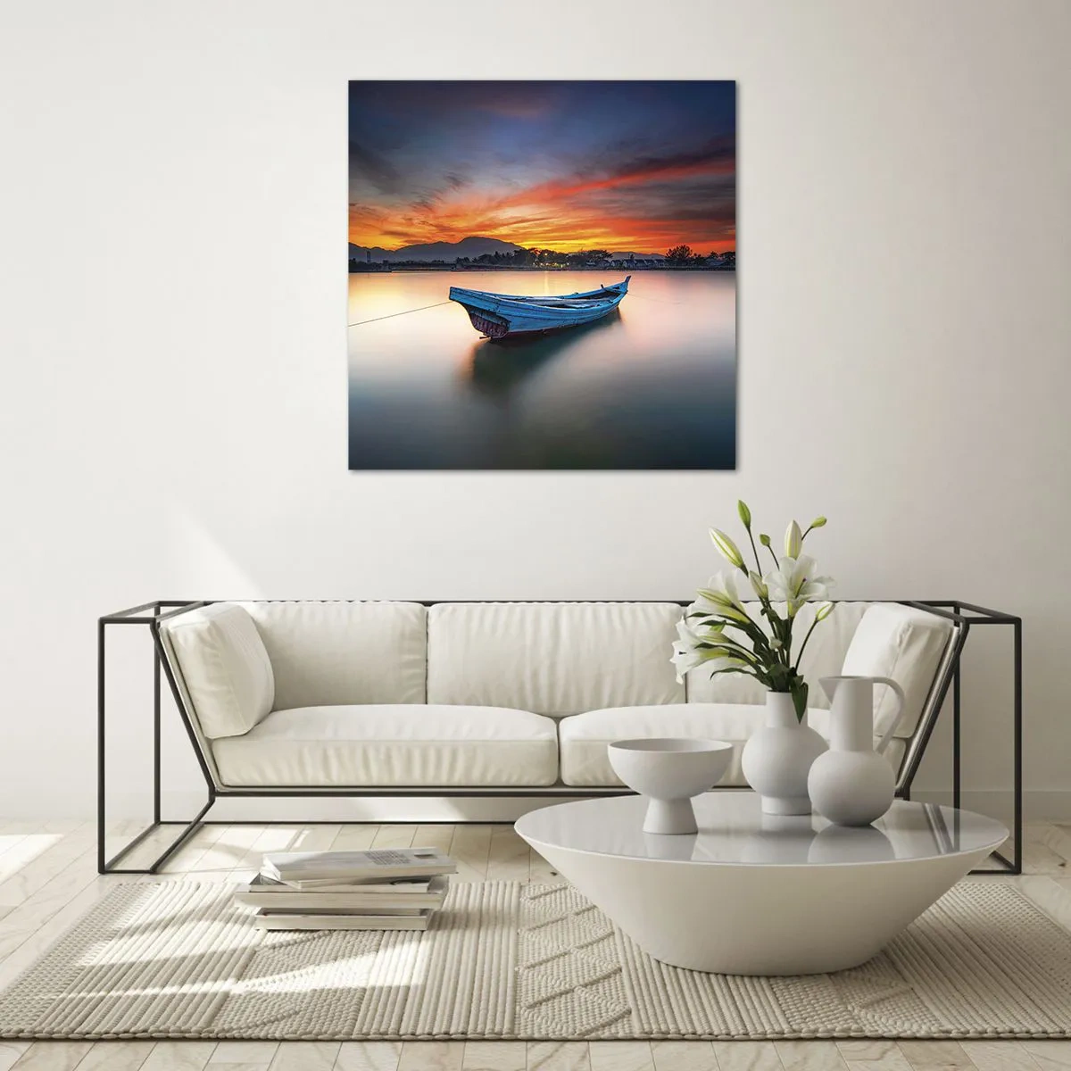 Glasbild - Bild auf glas - Eine gute Nacht kommt - 70x70 cm