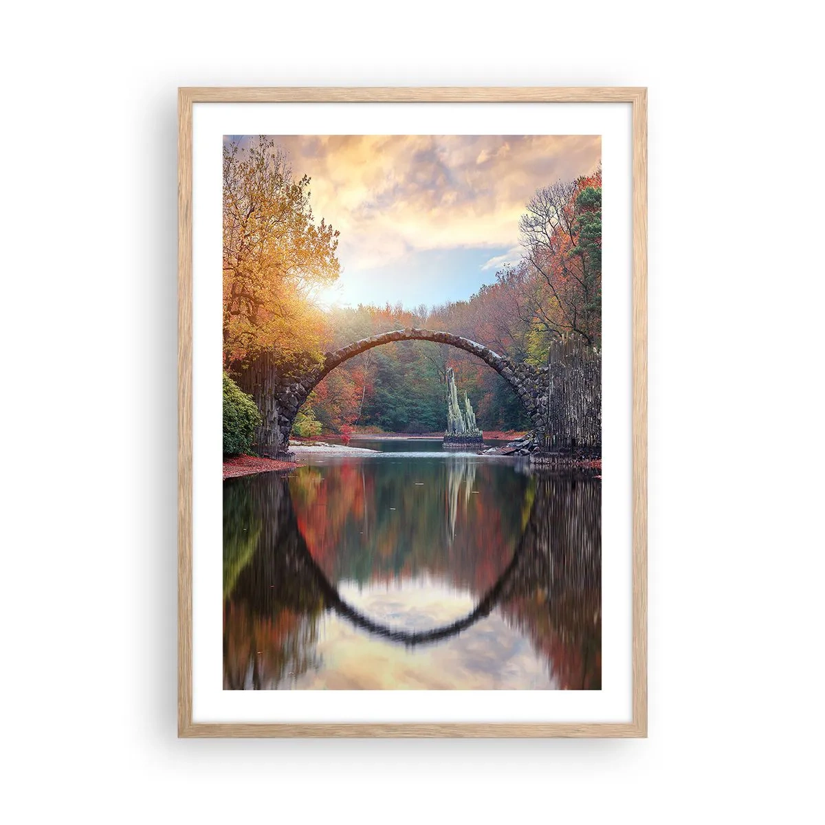 Poster in einem Rahmen aus heller Eiche - Auf der anderen Seite des Spiegels - 50x70 cm