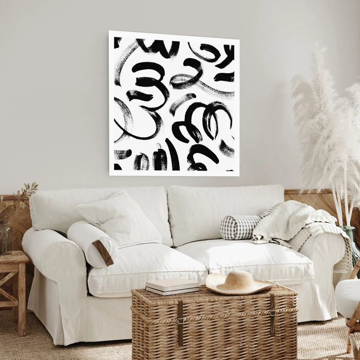 Poster - Schwarz auf Weiß - 60x60 cm