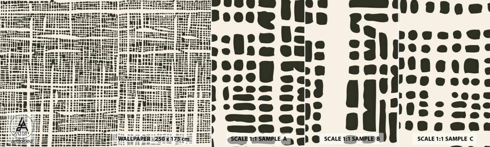 Fototapeten Muster Selbstklebend Deluxe Sticker - Gewebte Komposition - Abstraktion, Grafik, Stück - 100x30 cm