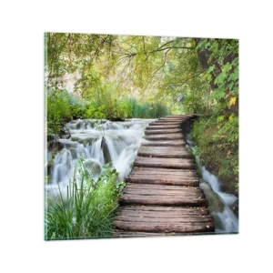 Glasbild - Bild auf glas - Das Wasser ist überhaupt nicht ruhig - 50x50 cm