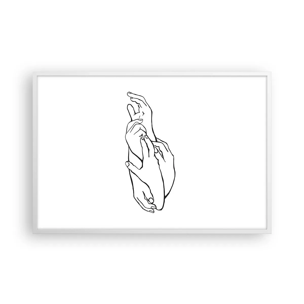 Poster in einem weißen Rahmen - Gute Geste - 91x61 cm