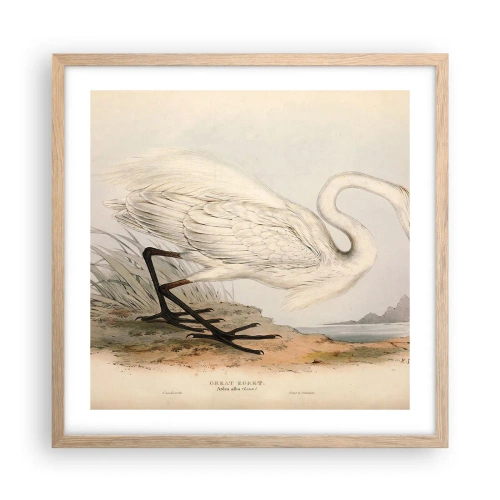 Poster in einem Rahmen aus heller Eiche - Dame auf den Binsen - 50x50 cm