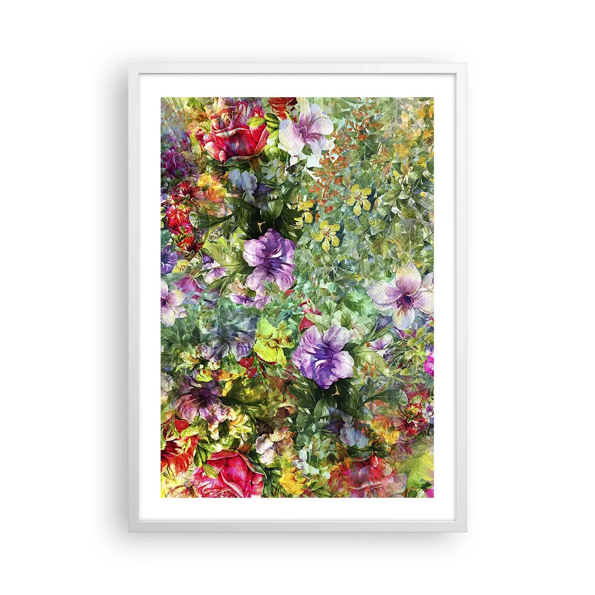 Poster in einem weißen Rahmen - In Blumen für das Verderben - 50x70 cm