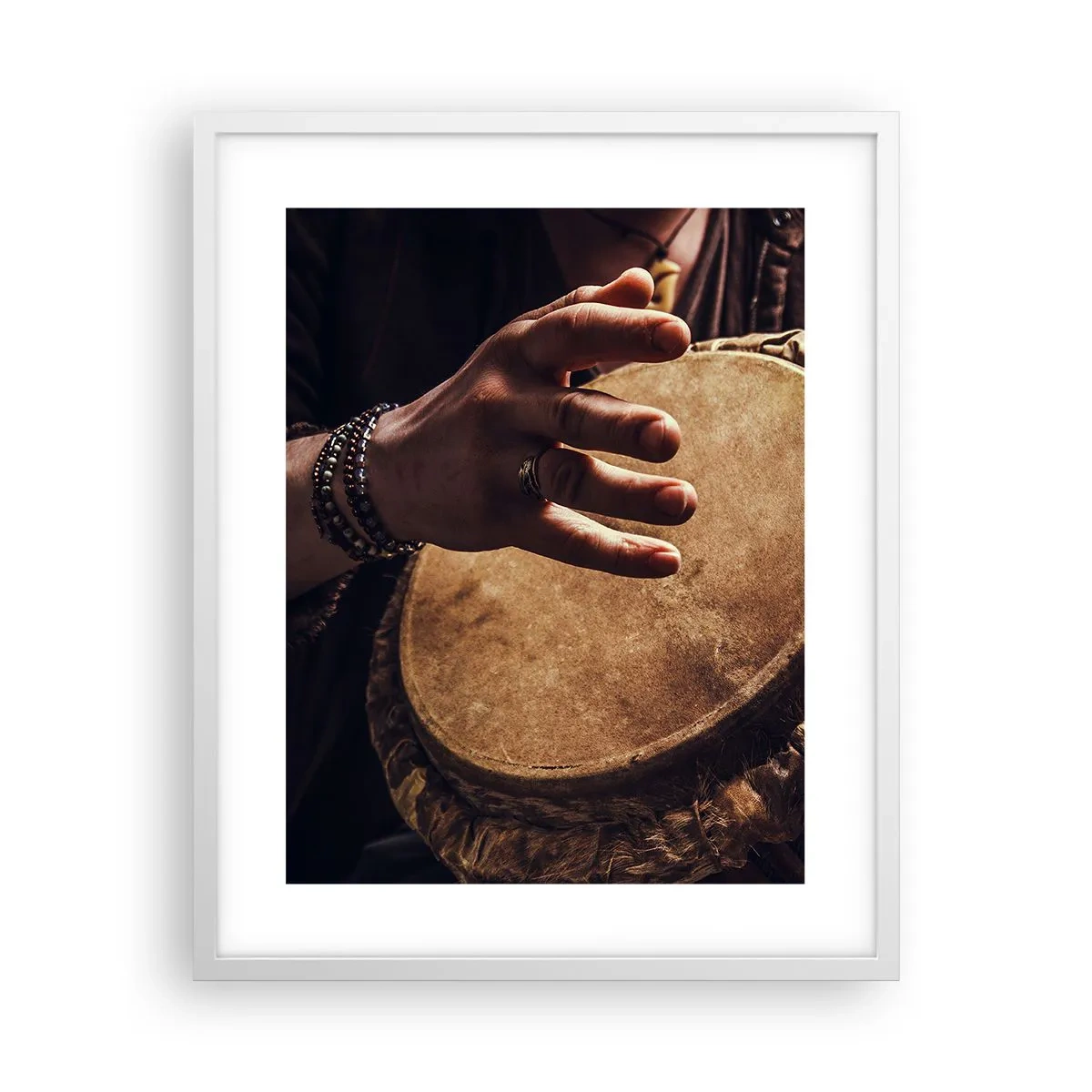 Poster in einem weißen Rahmen - Im Rhythmus des Herzens - 40x50 cm