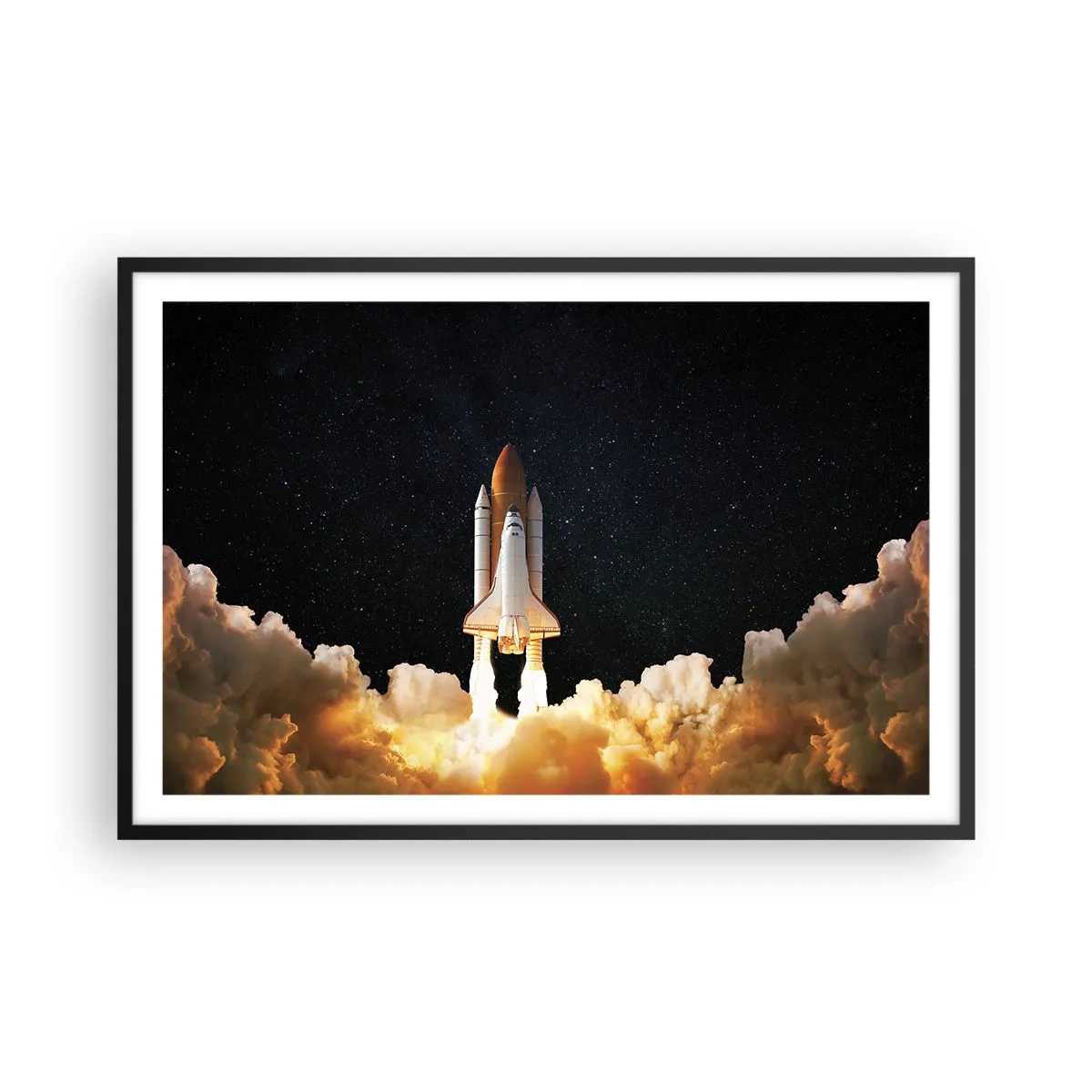 Poster in einem schwarzem Rahmen - Ad Astra! - 91x61 cm