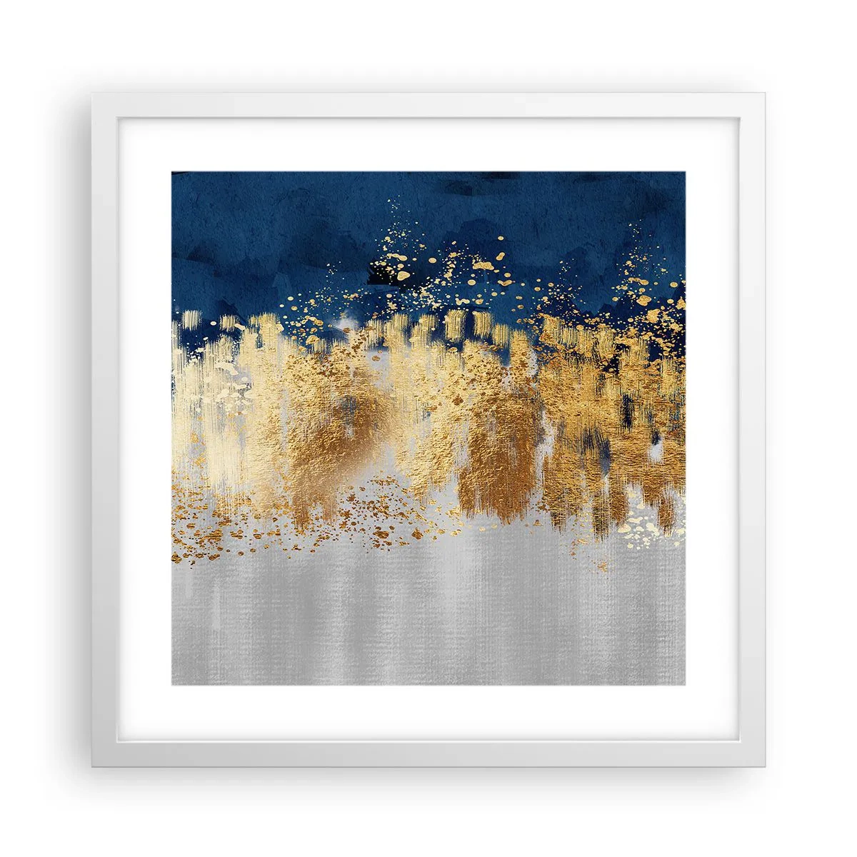 Poster in einem weißen Rahmen - Moderne Komposition mit Glanz - 40x40 cm