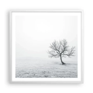 Poster in einem weißen Rahmen - Gegen das Nichts - 60x60 cm