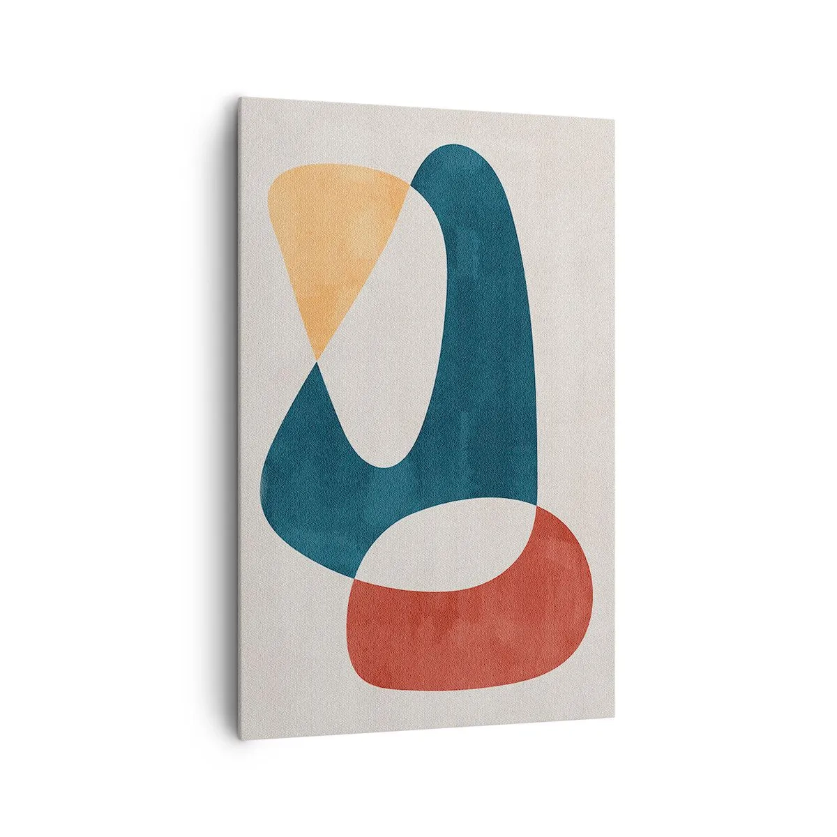 Bild auf Leinwand - Leinwandbild - Abstrakte Formen in harmonischen Farben - 80x120cm - Einflüsse und Metamorphosen - Moderne Wanddekoration für Wohnzimmer und Schlafzimmer ARTTOR