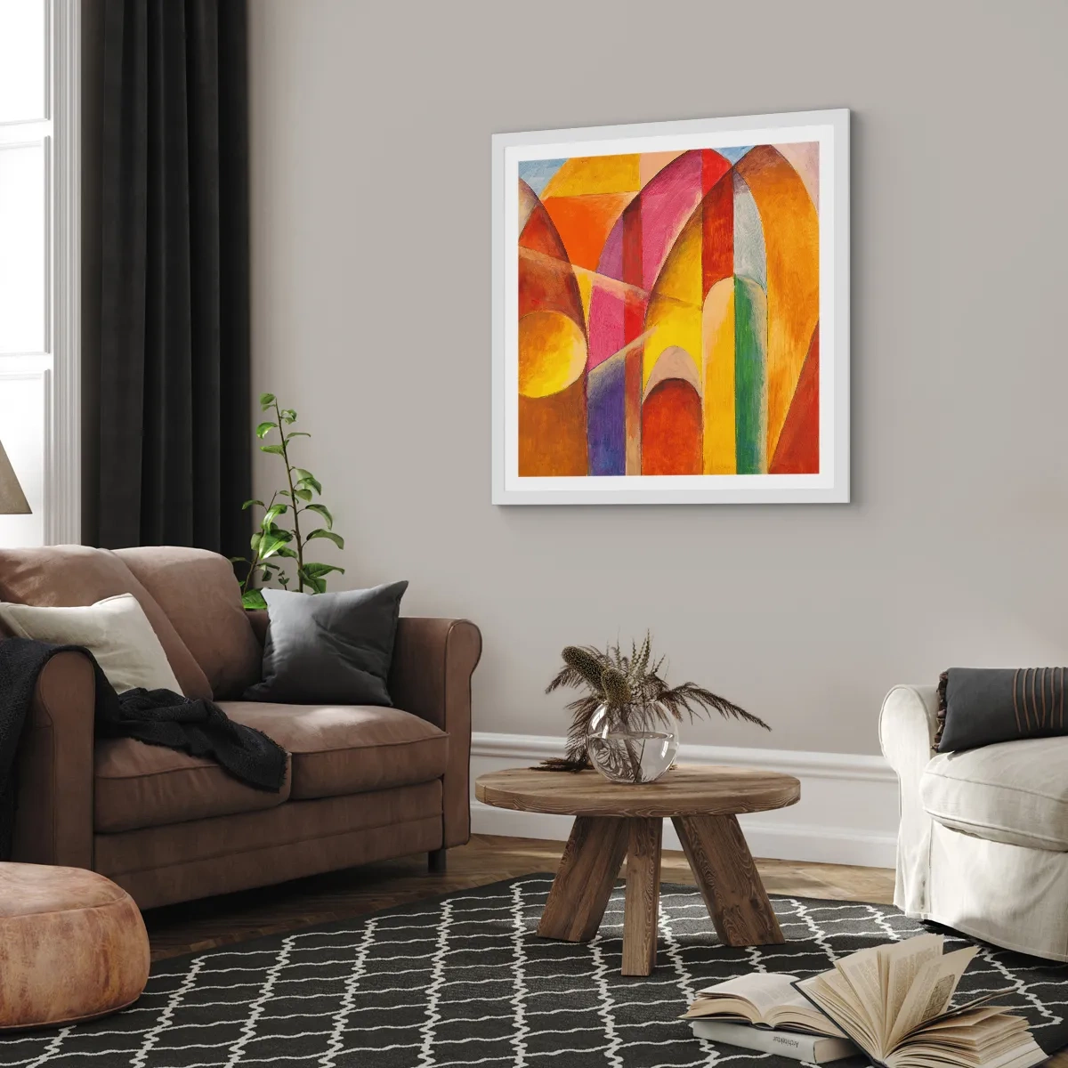 Poster in einem weißen Rahmen - Kathedrale der Sonne - 50x50 cm