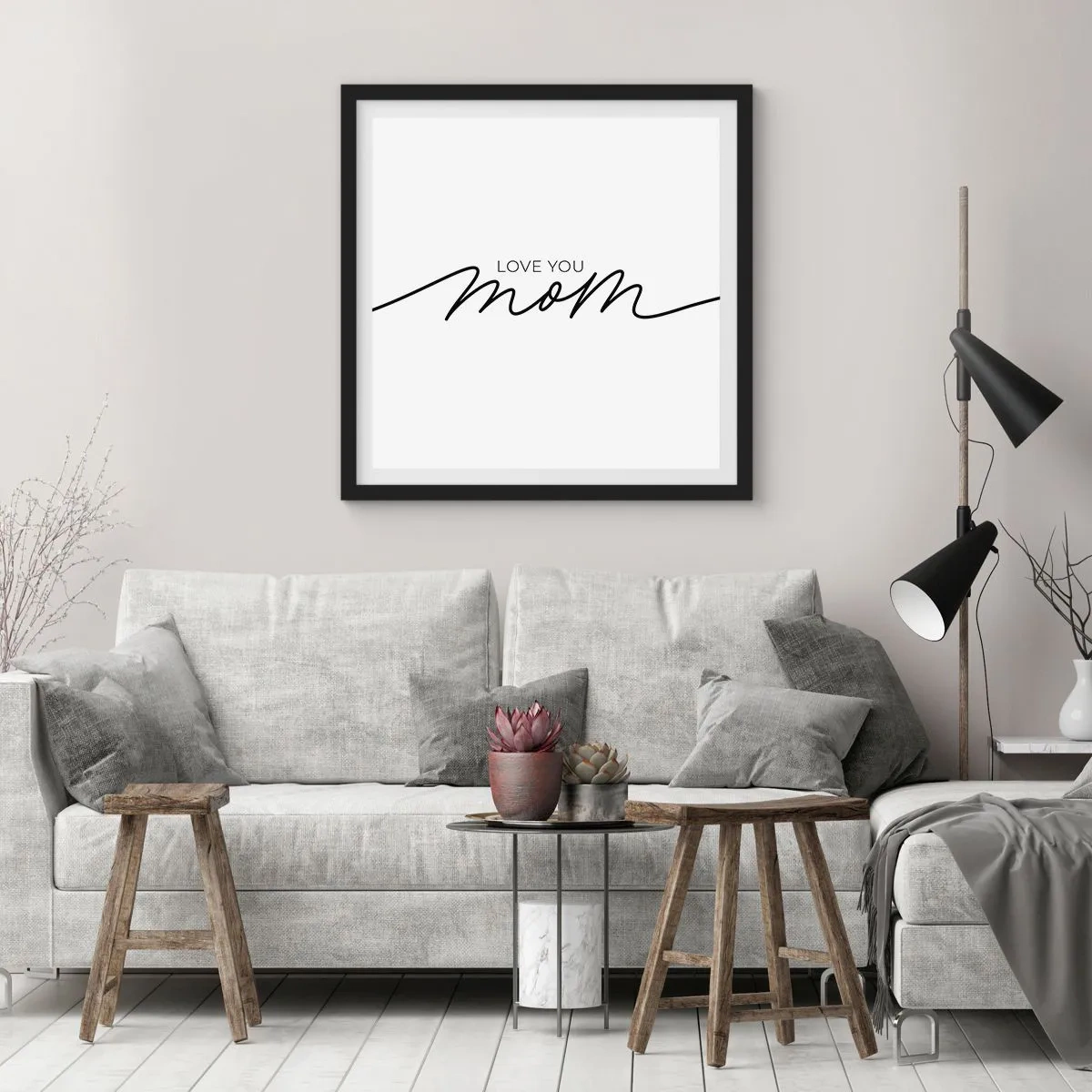 Poster in einem schwarzem Rahmen - Große Emotionen - 50x50 cm