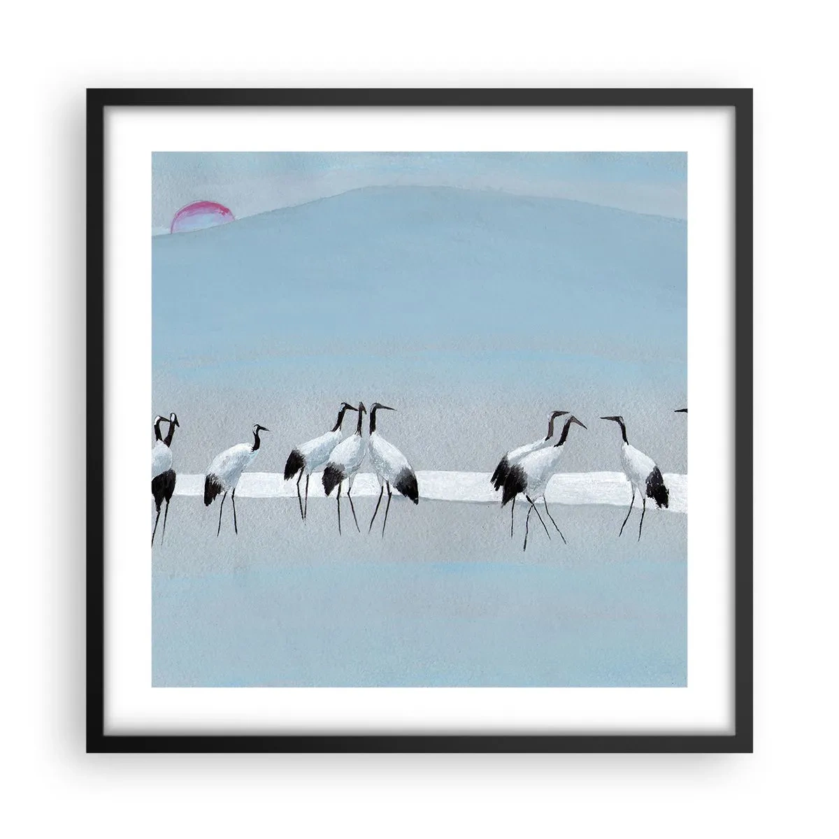 Poster in einem schwarzem Rahmen - Nach einem heißen Tag - 50x50 cm