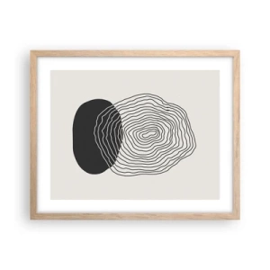 Poster in einem Rahmen aus heller Eiche - Dauer und Schwingung - 50x40 cm