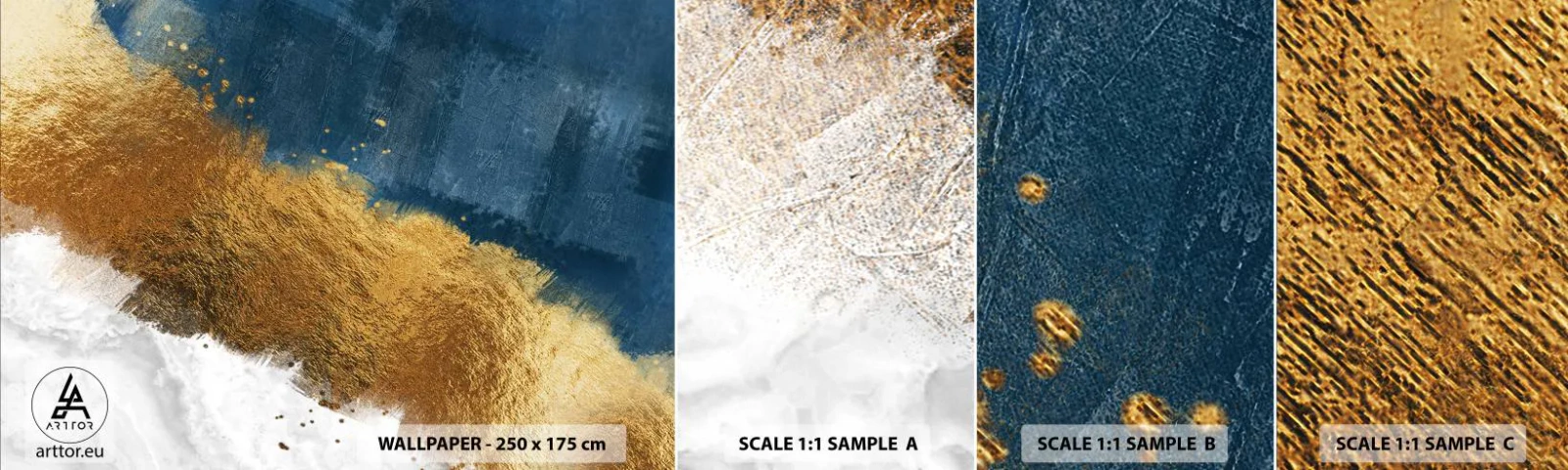 Fototapetenmuster Standard Eco - Farben des Sommers - Art Deco, Stück, Modern - 100x30 cm