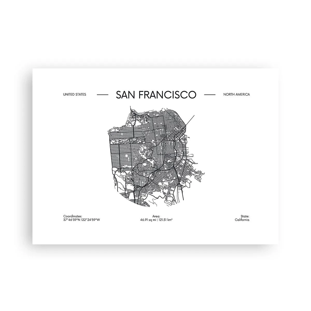 Poster - Anatomie von San Francisco - 70x50 cm