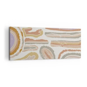 Bild auf Leinwand - Leinwandbild - Bunte Querschnitte abstrakter Formen - 120x50cm - Bunte Querschnitte - Moderne Wanddekoration für Wohnzimmer und Schlafzimmer ARTTOR