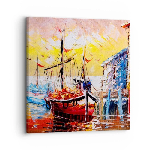 Bild auf Leinwand - Leinwandbild - Glückliche Rückkehr - 30x30 cm