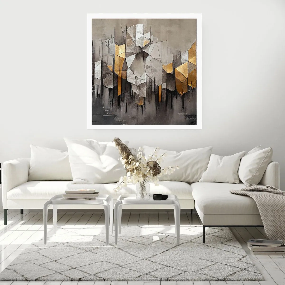 Poster - Komposition aus Eis und Licht - 40x40 cm