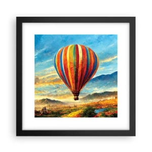 Poster in einem schwarzem Rahmen - In der Stille sieht man mehr - 30x30 cm