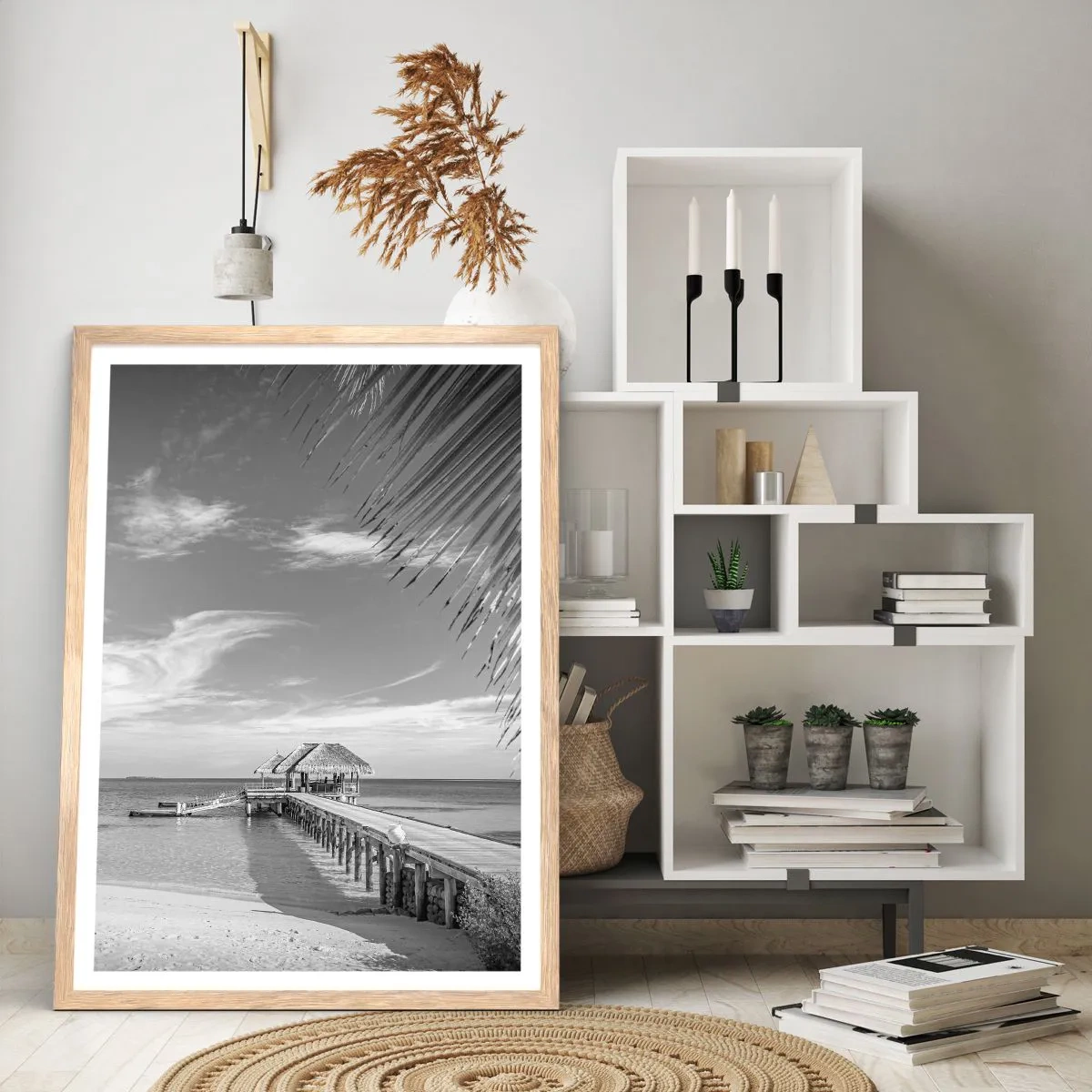 Poster in einem Rahmen aus heller Eiche - Erinnerung oder Traum? - 70x100 cm