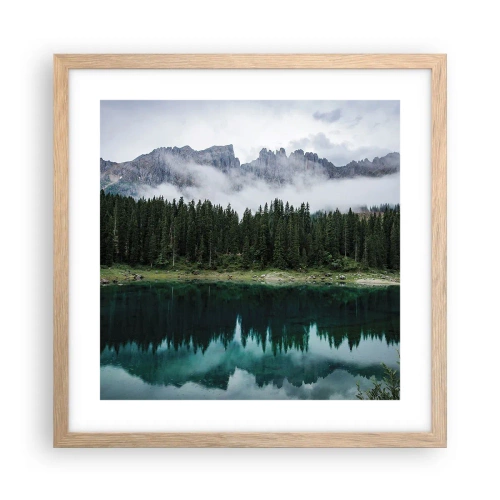 Poster in einem Rahmen aus heller Eiche - Leise, leise, lass uns das Trinkwasser nicht wecken ... - 40x40 cm