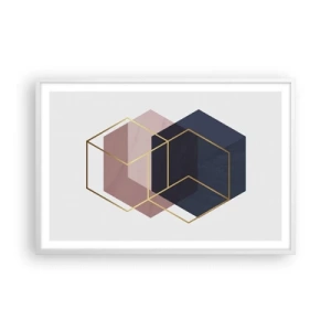 Poster in einem weißen Rahmen - Die Kraft der Einfachheit - 91x61 cm