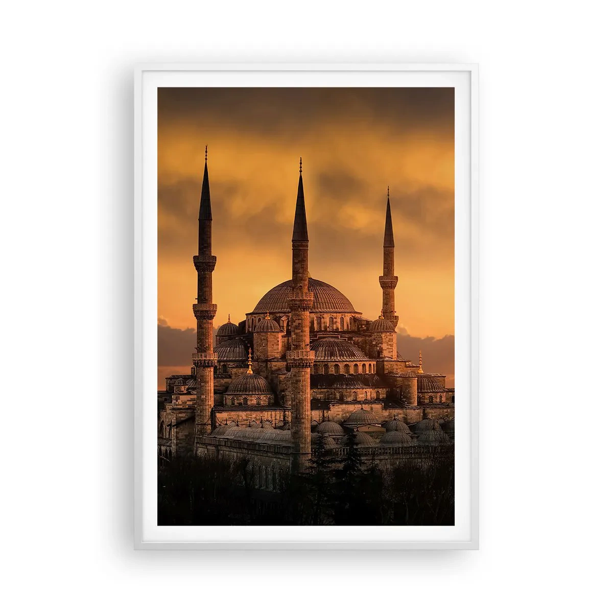 Poster in einem weißen Rahmen - Gott ist großartig - 70x100 cm