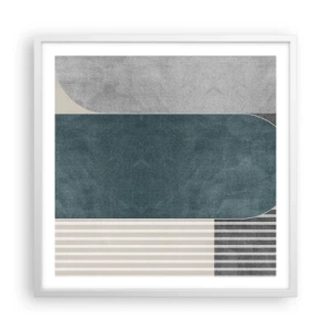 Poster in einem weißen Rahmen - Komposition auf der Ebene - 60x60 cm