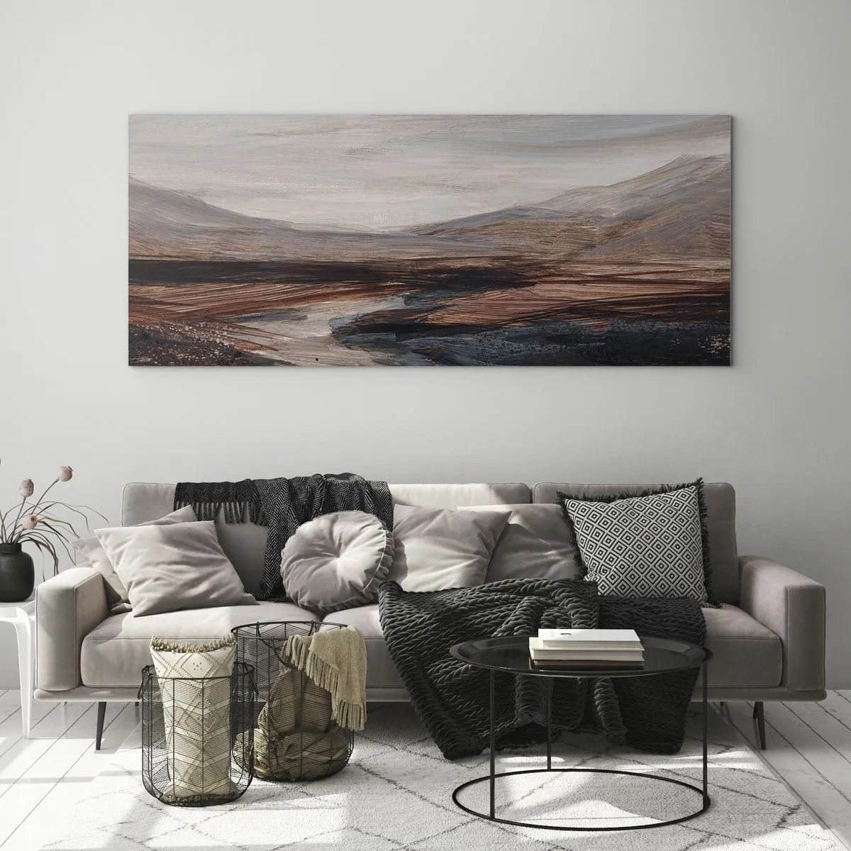Glasbild - Bild auf glas - Ruhiges Tal - 100x40 cm