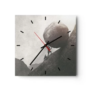 Wanduhr - Glasuhr - Ich glaube wider alle Hoffnung - 40x40 cm
