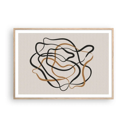 Poster in einem Rahmen aus heller Eiche - Alles ging schief - 100x70 cm