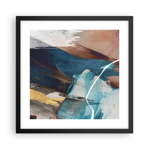 Poster in einem schwarzem Rahmen - Großzügig und mit Energie - 40x40 cm