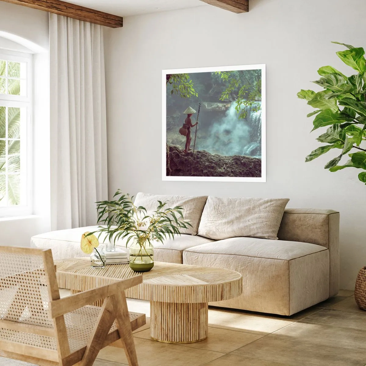 Poster - Befreundet mit der Natur - 50x50 cm