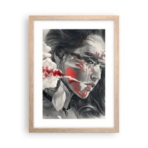 Poster in einem Rahmen aus heller Eiche - Im Dunst der Absurdität - 30x40 cm