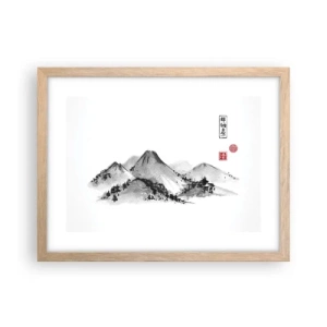 Poster in einem Rahmen aus heller Eiche - Unendliche Fernen - 40x30 cm