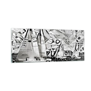 Glasbild - Bild auf glas - Zwischen den Wellen - 100x40 cm