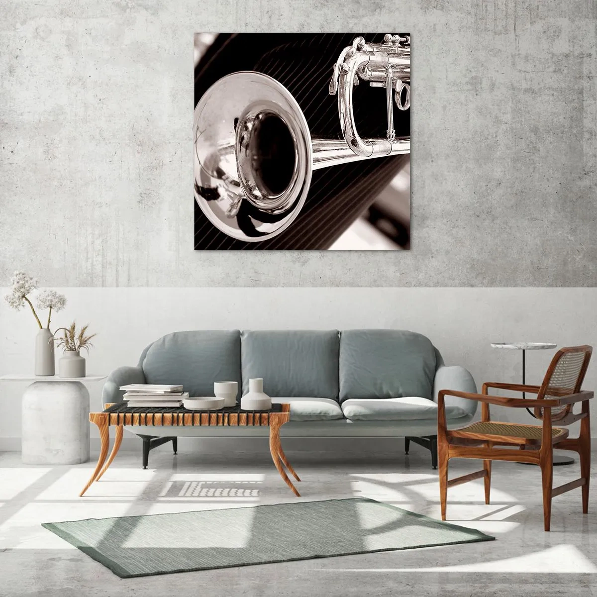 Glasbild - Bild auf glas - Eine musikalische Reise in die 1930er Jahre - 70x70 cm