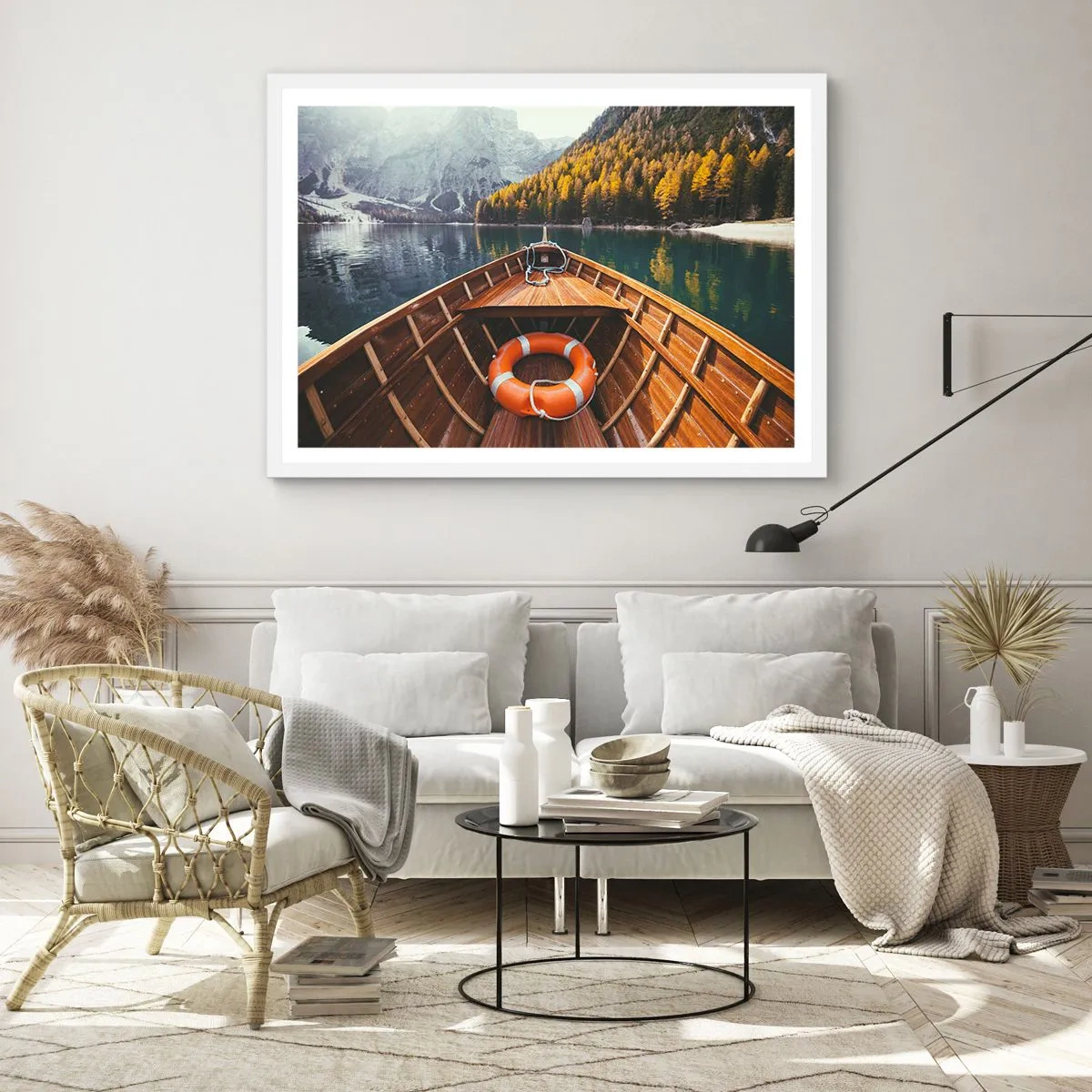 Poster in einem weißen Rahmen - Bergreise - 40x30 cm