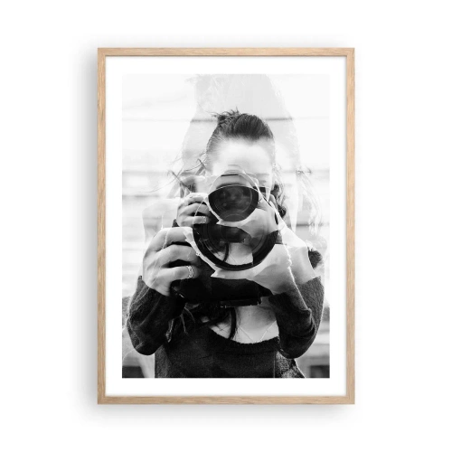 Poster in einem Rahmen aus heller Eiche - Schöpfer und Material - 50x70 cm