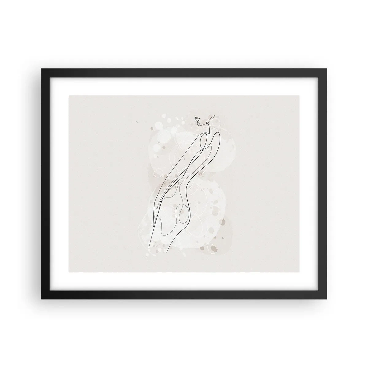 Poster in einem schwarzem Rahmen - Der Blick schweift - 50x40 cm