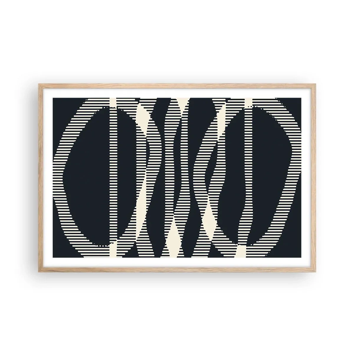 Poster in einem Rahmen aus heller Eiche - Ein Versuch, die Dunkelheit zu durchbrechen - 91x61 cm