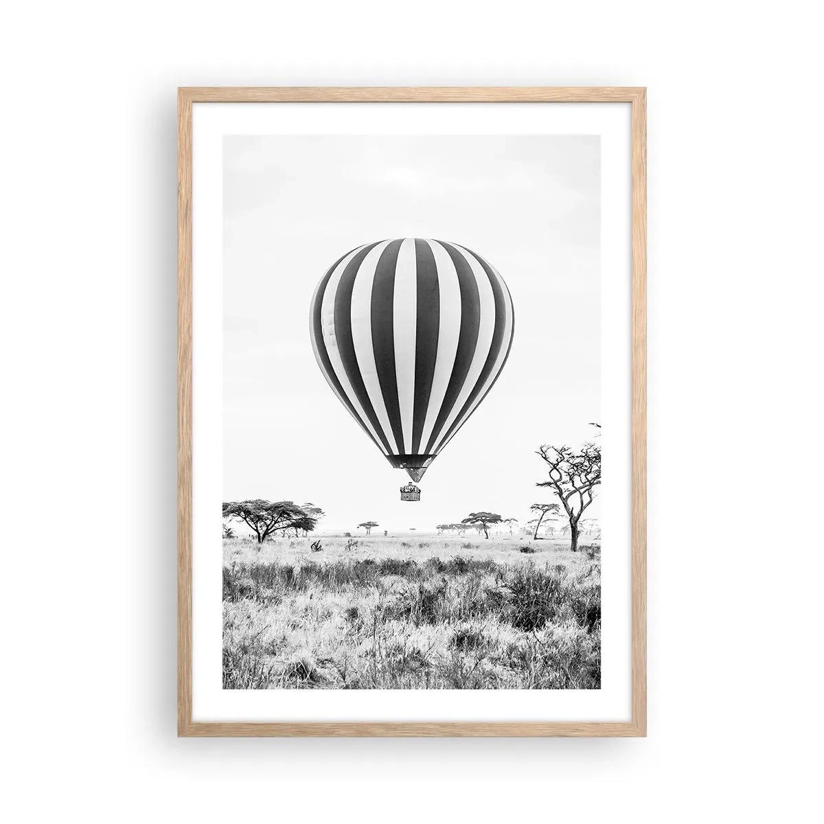 Poster in einem Rahmen aus heller Eiche - Über der Savanne - 50x70 cm