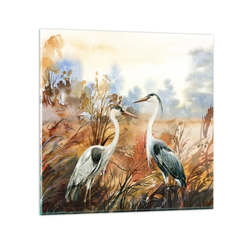 Glasbild - Bild auf glas - Wohin im Herbst? - 60x60 cm