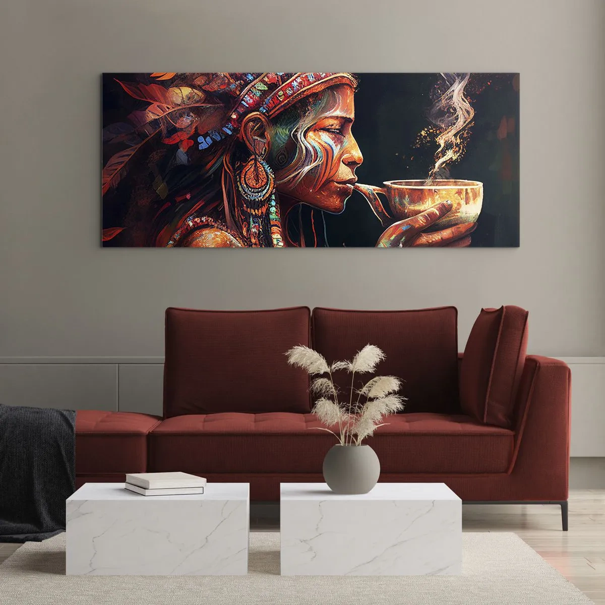 Glasbild - Bild auf glas - Magisches Ritual - 100x40 cm