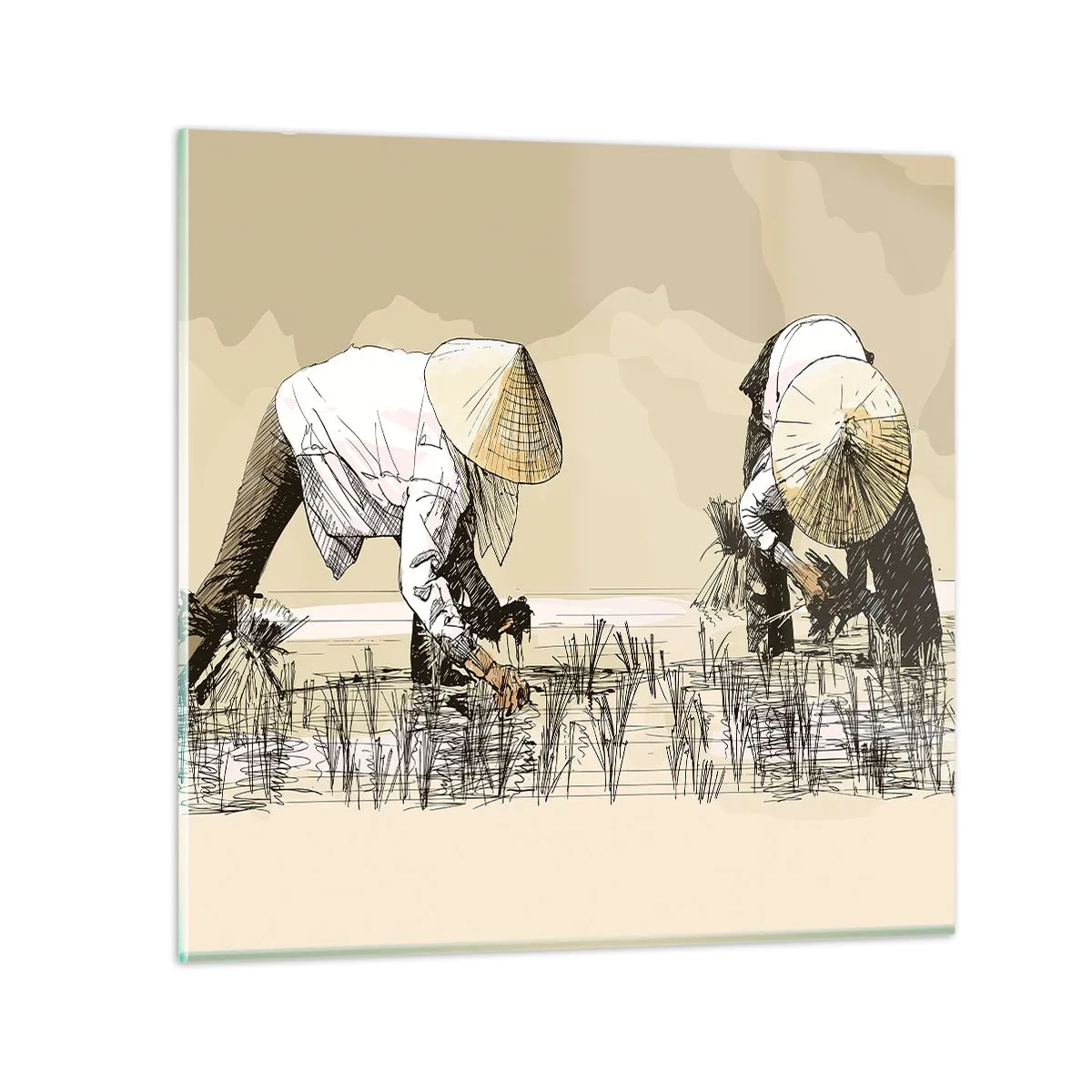 Glasbild - Bild auf glas - Erfolgreiche Ernte - 40x40 cm